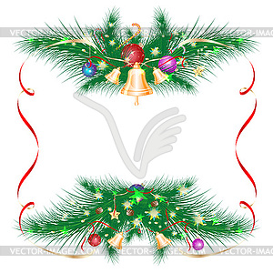 Christmas card as frame,  - vector clipart