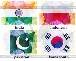 Flags of world, - vector clipart