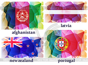 Flags of world, - vector clip art