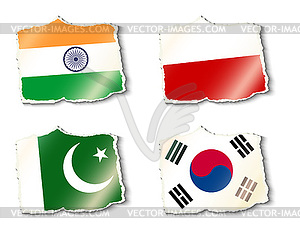 Flags of world, - vector clipart