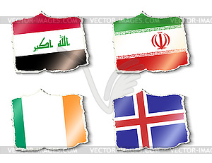 Flags of world, - vector clip art