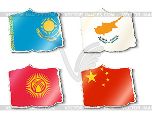 Flags of world, - vector clip art