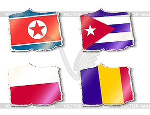 Flags of world, - royalty-free vector clipart