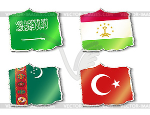 Флаги мира, - стоковое векторное изображение
