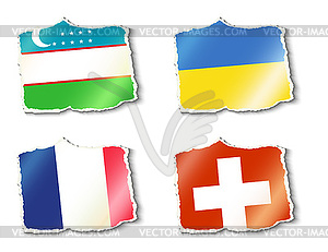 Flags of world, - vector clipart