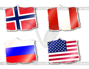 Flags of world, - vector clipart / vector image