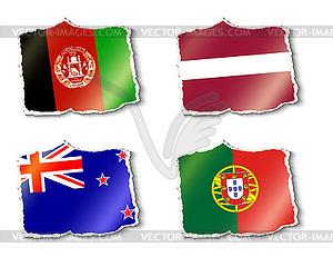 Flags of world, - vector clip art