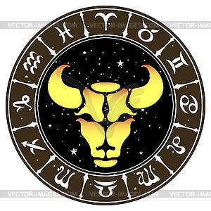 Zodiac sign Taurus , - vector clipart