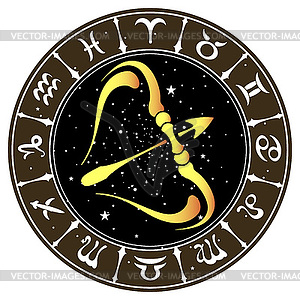 Sagittarius zodiac sign , - vector clipart