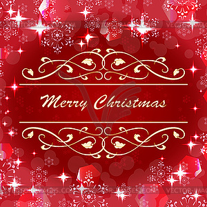 Red Christmas background, - royalty-free vector image