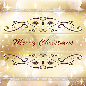 Gold Christmas background, - vector clip art