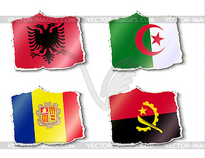 Flags of world, - vector clipart