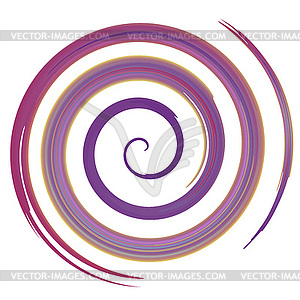 Purple watercolor spiral, - vector image