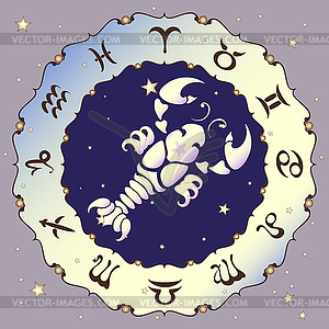 Cancer zodiac sign, - vector clipart