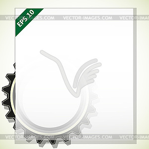 Frame for text with gears , - vector image