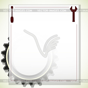 Frame for text with gears , - royalty-free vector image