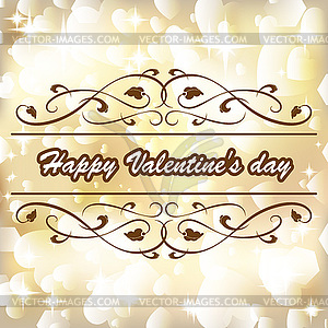 Valentine`s day greeting card - vector clip art