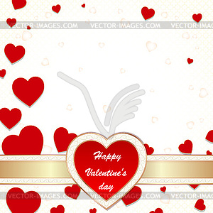 Valentine`s day greeting card - vector image