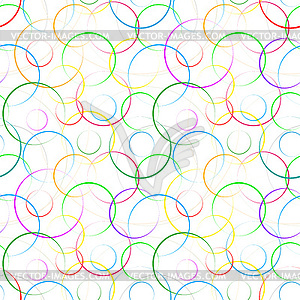 Seamless background with colored rings - vector clipart