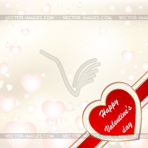 Valentine`s day greeting card - vector clip art