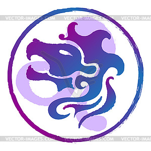 Leo zodiac sign , watercolor - vector clipart