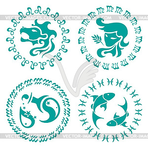 Signs of zodiac - vector image