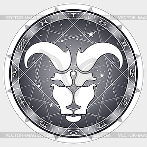 Zodiac sign Aries - royalty-free vector clipart
