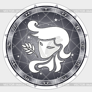 Virgo zodiac sign - vector image