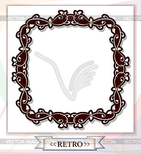 Frame with retro ornament - vector clip art