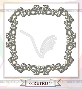 Frame with retro ornament - vector image