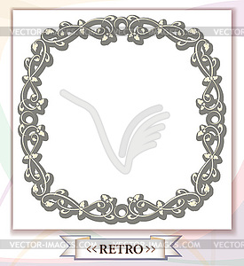 Frame with retro ornament - vector clipart