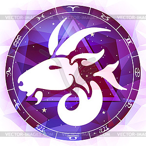 Zodiac sign Capricorn - vector image