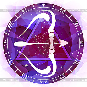 Sagittarius zodiac sign - vector image