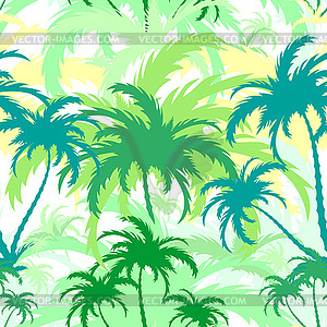 Palm trees,seamless background - vector clip art
