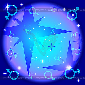 Mars and Venus - vector clipart