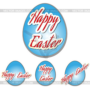 Easter set eggs - vector clip art