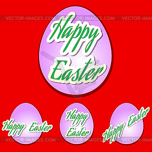 Easter set eggs - vector image