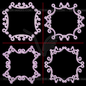 Set retro frames - stock vector clipart