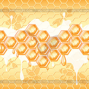 Мед соты - стоковый векторный клипарт