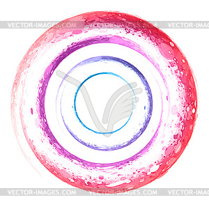 Watercolor spiral, grunge - vector clipart