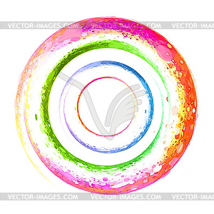 Watercolor spiral, grunge - vector image