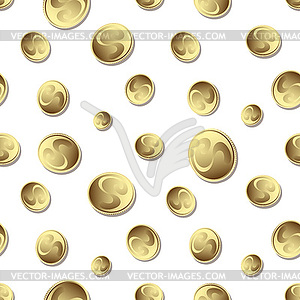Falling gold coins - vector image