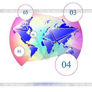 Карта мира - векторный клипарт