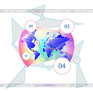 Карта мира - векторный клипарт