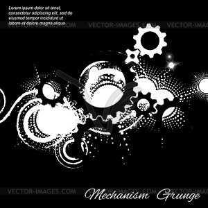 Abstract grunge background, gears - royalty-free vector image