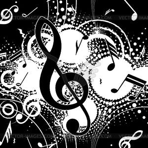 Background music, abstraction - vector clip art