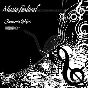 Background music, abstraction - vector clip art