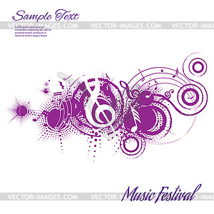 Background music, abstraction - vector image