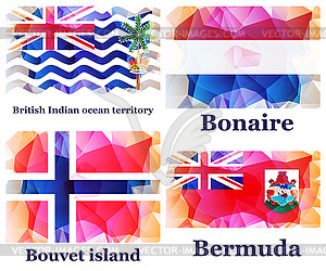 Set of flags - vector clip art