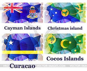 Set of flags - vector clipart